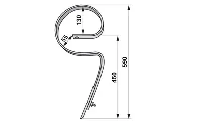 Pero kombinátoru s radličkou, 32 x 12 x 590 mm montážní výška 450 mm Zlevněný