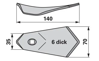Radlička 70 x 6 x 140 mm Originální