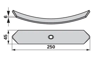 Radlička K50 45 x 6 x 250 mm Nejprodávanější
