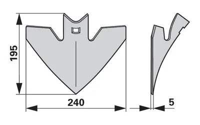 Speciální Cena Šípová radlice 240 x 5 mm