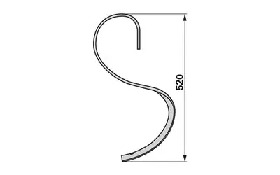 Pero kultivátoru bez radličky, 40 x 10 x 520 mm Odeslání Ihned