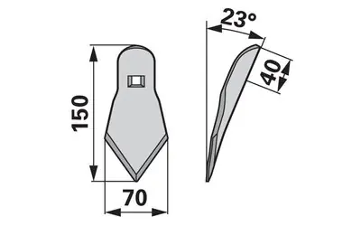 Radlička 70 x 4 mm, úhel 23° Akční Cena