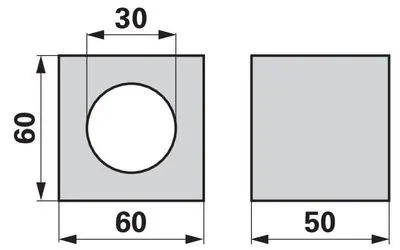 Expresní Doručení Dřevěné pouzdro 50 x 60 x 60 mm, ø 30 mm