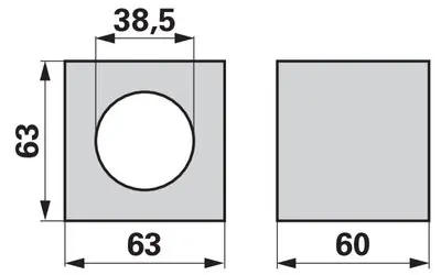 Dřevěné pouzdro 60 x 63 x 63 mm, ø 38,5 mm Sezónní Sleva