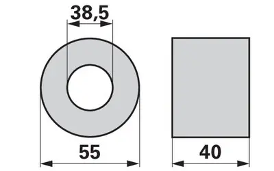 Dřevěné pouzdro 40 x 55 mm, ø 39 mm Sezónní Sleva
