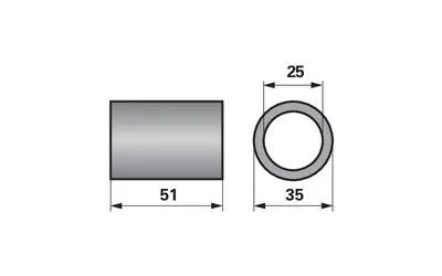 Pouzdro 35 x 51 mm, ø 25 mm Speciální Cena