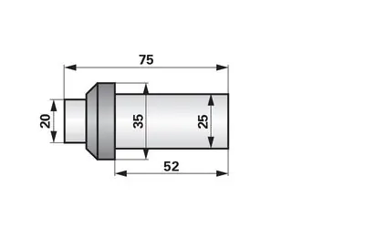 Výprodej Čep 20 x 75 mm, 25 x 52 mm