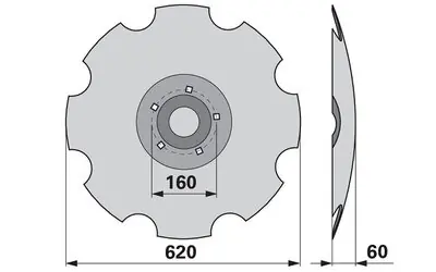 Disk podmítače ozubený Lemken 3490467 Horká Nabídka
