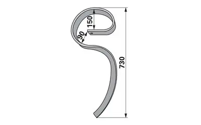 Pero kombinátoru bez radličky, 70 x 12 x 730 mm, montážní výška 555 mm, 504008 Nejlepší Volba