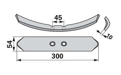 Radlice 54 x 10 x 300 mm, rozteč 45 mm Finální Výprodej