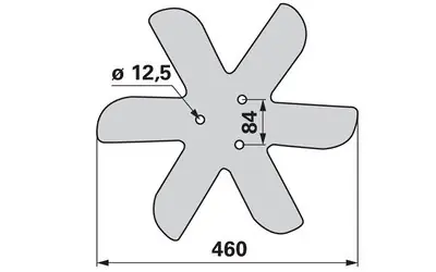 Disk krajní pravý, 460 mm, 3-děrový, Horsch 00310893 Ověřený
