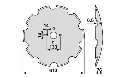 Disk podmítače ozubený Amazone XL 035 Hit Sezóny