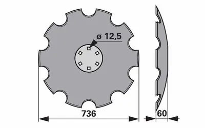 Disk podmítače ozubený Lemken 34910017 Niaux Finální Výprodej