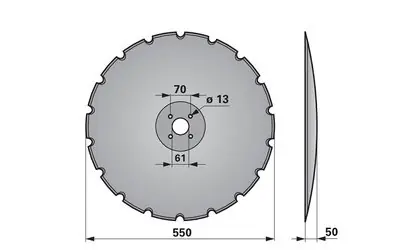 Disk podmítače ozubený Einböck 2940-1071 Novinka