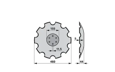 Disk podmítače ozubený Kuhn H2206710 Pouze Dnes