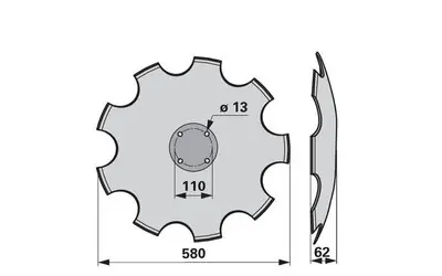 Novinka Disk podmítače ozubený Pöttinger 977103025.1