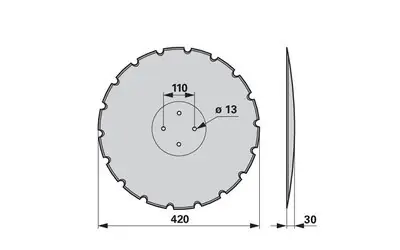 Ověřený Disk podmítače ozubený Pöttinger 436.601