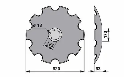 Nejprodávanější Disk podmítače ozubený Horsch 00311103