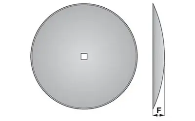 Sleva Disk podmítače hladký, 660 mm, čtyřhran 41 x 41 mm, síla 8 mm