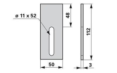Stěrka 50 x 12 x 3 mm Cenový Hit