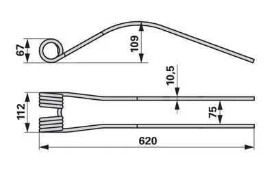 Must-Have Pružina shrnovače CLAAS 104711.0