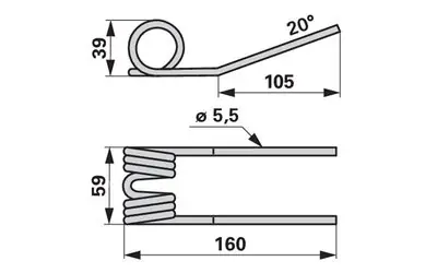Pružina sbírání KRONE 938053.1 Cenově Výhodný