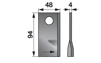 Must-Have Nůž rotačky levý (25ks) 94x48x4, d=19,0