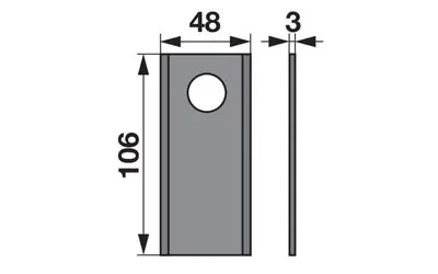 Nůž rotačky rovný (25ks) 106x48x3, d=21,0 Dokud Zásoby Vydrží