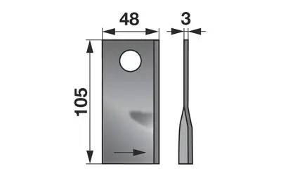 Must-Have Nůž rotačky levý (25ks) 105x48x3, d=19,0