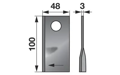 Objednat Nyní Nůž rotačky pravý (25ks) 100x48x3, d=19,0