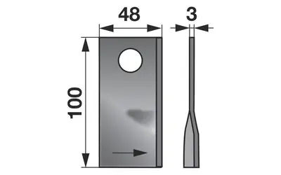 Cenová Bomba Nůž rotačky levý (25ks) 100x48x3, d=19,0