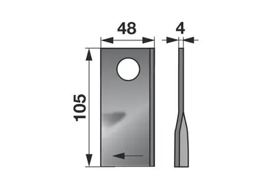 Nejlepší Volba Nůž rotačky pravý (25ks) 105x48x4, d=19,0