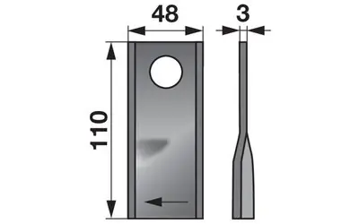 Objednat Nyní Nůž rotačky pravý (25ks) 110x48x3, d=21,0