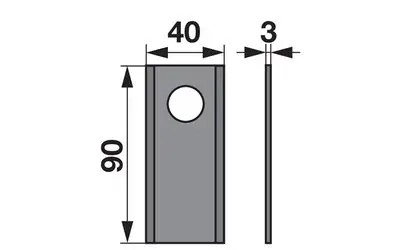 Autentický Nůž rotačky rovný (25ks) 90x40x3, d=19,0