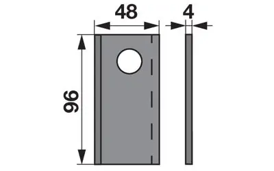 Vrácení Zdarma Nůž rotačky rovný (25ks) 96x48x4, d=19,0
