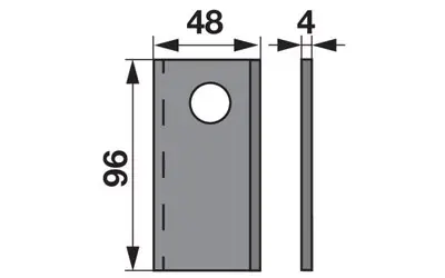 Nejprodávanější Nůž rotačky rovný (25ks) 96x48x4, d=19,0