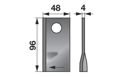 Bezpečná Platba Nůž rotačky pravý (25ks) 96x48x4, d=19,0