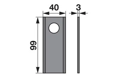 Aktuální Nůž rotačky rovný (25ks) 99x40x3, d=19,0