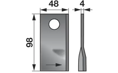 Kup Teď Nůž rotačky levý (25ks) 98x48x4, d=19,0