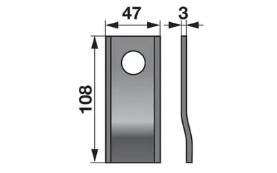 Vrácení Zdarma Nůž rotačky vyhnutý (25ks) 108x47x3, d=21,0