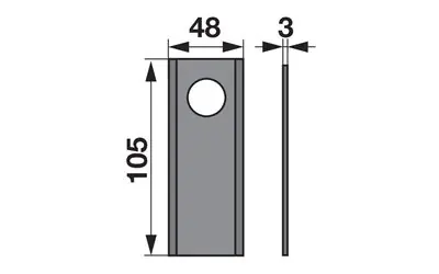 Nůž rotačky rovný (25ks) 105x48x3, d=21,0 Hit Sezóny