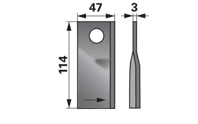 Hit Sezóny Nůž rotačky levý (25ks) 114x47x3, d=19,5