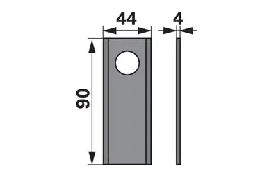 Nůž rotačky rovný (25ks) 90x44x4, d=20,5 Cenově Výhodný