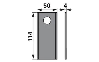 Ověřený Nůž rotačky rovný (25ks) 114x50x4, d=19,0