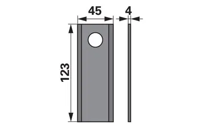 Akční Cena Nůž rotačky rovný (25ks) 123x45x4, d=18,25