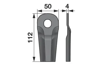 Nůž rotačky vyklenutý (25ks) 112x50x4, d=18,5x20,5 Expresní Doručení