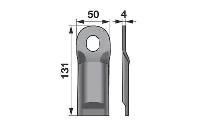 Cenově Výhodný Nůž rotačky vyklenutý (25ks) 131x50x4, d=20,5x23,0