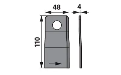 Nůž rotačky levý (20ks) 110x48x4, d=22,5 Kup Teď