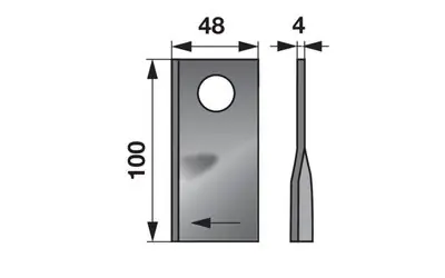 Vrácení Zdarma Nůž rotačky pravý (25ks) 100x48x4, d=21,0