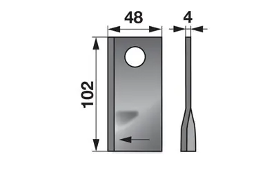 Nízká Cena Nůž rotačky pravý (25ks) 102x48x4, d=19,0